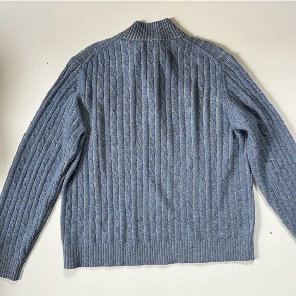 Amicale 100% Cashmere Plaited Cable Cashmere 1/4-Zip XXL - Picture 6 of 9